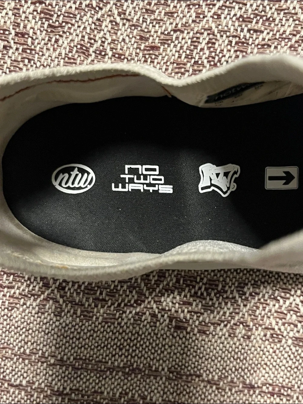 Mens NTW Slip-On White Athletic Sneakers with Removable Liner